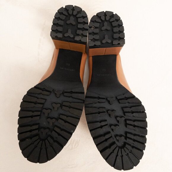 Aerosoles Brown Chunky Heel Clog Mules – Size 8.5M Slip-On Faux Leather Comfort - Picture 5 of 5